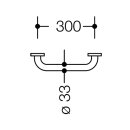 HEWI grab rail, Series 805, st.stl, Diameter 33 mm, AD 300 mm, BM211.2