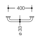 HEWI grab rail, Series 805, st.stl, Diameter 33 mm, AD 400 mm, BM211.2