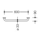 HEWI grab rail, Series 805, st.stl, Diameter 33 mm, AD...