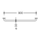 HEWI grab rail, Series 805, st.stl, Diameter 33 mm, AD...