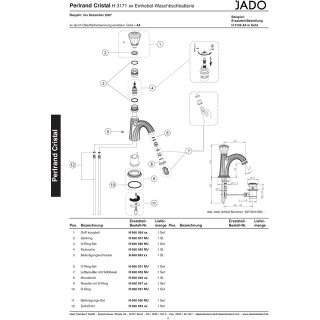 IDEAL STANDARD H960952NU JADO Strahlregler mit Schlüssel