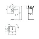 Ideal Standard K284801 Handwaschbecken EUROVIT+,1 Hl.,m.&Uuml;l.,