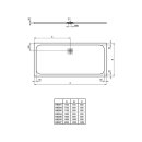 Ideal Standard K8285FS Rechteck-BRW ULTRA FLAT S,Abl.mittig,