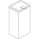 HEWI hygienic waste bin, stainless steel, white coated, 6 litres