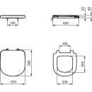 IDEAL STANDARD T679801 WC-Sitz Eurovit Plus, f. Kompakt-WC,