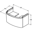 Ideal Standard TV603S2 Schubladenfront DEA, f.T7851S2,