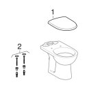 Geberit 203821600 Renova Stand-WC f&uuml;r AP-SPK aufgesetzt