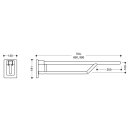 Barre appui pliable HEWI Duo, L 700 mm, carr&eacute;, l...