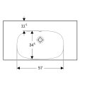 Geberit 500624012 Acanto Waschtisch m. Ablg., 90x48cm