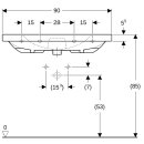 Geberit 500624012 Acanto Waschtisch m. Ablg., 90x48cm