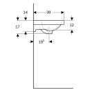 Geberit 500636018 Acanto Handwaschbecken, 45x38cm