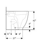 Geberit 500602012 Acanto Stand-WC Tiefsp&uuml;ler, erh&ouml;ht