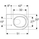 Geberit 500600012 Acanto Wand-WC Tiefsp&uuml;ler