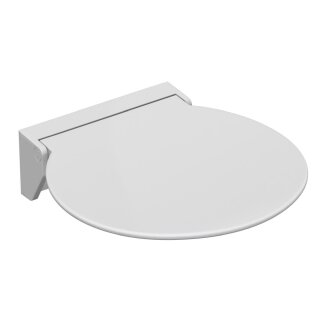 HEWI fold seat R 380, W 380, D 407, Seat and wall bracket white signal white