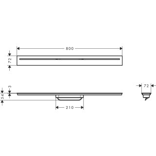 HANSGROHE 42521800 Fertigset Duschrinne AXOR Drain