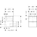 HANSGROHE 54022700 Waschtischunterschrank Xelu Q