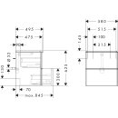 HANSGROHE 54024670 Waschtischunterschrank Xelu Q