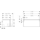HANSGROHE 54063700 Waschtischunterschrank Xelu Q