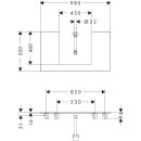 HANSGROHE 54095630 Konsole Xelu Q 980x540 mm
