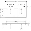 HANSGROHE 54099630 Konsole Xelu Q 1360x540 mm