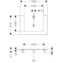 HANSGROHE 54109230 Konsole Xelu Q 780x540 mm