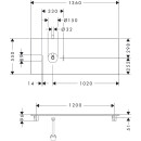 HANSGROHE 54116630 Konsole Xelu Q 1360x540 mm