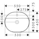 HANSGROHE 60161450 Einbauwaschtisch Xuniva U