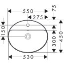 HANSGROHE 61060450 Einbauwaschtisch Xuniva D