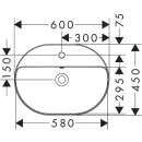 HANSGROHE 61080450 Aufsatzwaschtisch Xuniva U