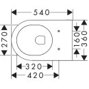 HANSGROHE 61118450 Wand WC EluPura S S 540mm