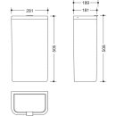 HEWI 477.05.20299 72 Papierabfallbeh&auml;lter 25 l Deckel