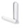 HEWI grab rail with plate, right, LifeSystem White Edition signal white