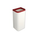 HEWI waste paper bin 60 l, body colour 99, frame ruby red