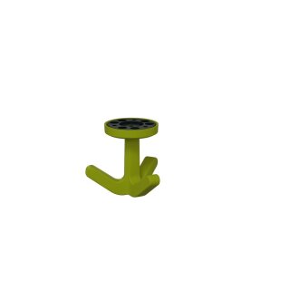 HEWI triple hook, Series 477, elastic/matt, rotates apple green