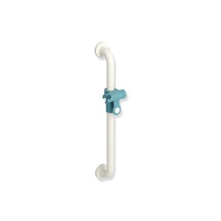 HEWI Shower rail, Series 801, matt, diameter 33, Axle dimension 600, with shower holder, colour 74/72/36