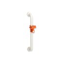 HEWI Shower rail, Series 801, matt, diameter 33, Axle dimension 600, with shower holder, colour 55/50/74