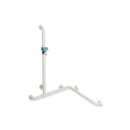 HEWI shower bath handrail w/ shower holder bar, Axle dimension1: 1100, W1/2: 762, colour 99/55