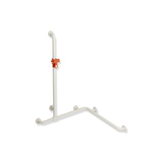 HEWI shower bath handrail w/ shower rail, matt, Axle dimension1: 1100, W1/2: 762, colour 99/36