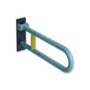 HEWI Folding support rail, rotatable, Series 801, Length 600 mm, steel core, colour 55/50/74