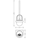 HEWI mobile folding support rail, Series 805C, E-version, WC-flush, stainless steel, length 850 mm