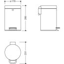 HEWI mobile folding support rail, Series 805C, E-version, WC-flush, stainless steel, length 900 mm