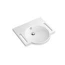 HEWI washbasin with recessed grip, 600 x 550 mm, with...