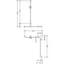 HEWI washbasin, splashback, without tap hole, with overflow, angular bowl, width 650 mm, depth 550 mm