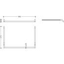 HEWI washbasin with recessed grip, width 850 mm, depth 415 mm, with overflow, without tap hole