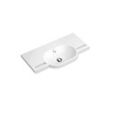HEWI washbasin with recessed grip 850 x 415mm, w/ overflow, wo tap hole