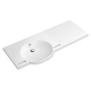 HEWI washbasin, variable 850-2800 mm, depth 550, alpine white, with overflow, without tap hole