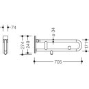 Lavabo HEWI forme S, modulaire, sans