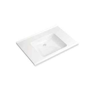 HEWI S-shaped washbasin, modular, without overflow, width 850 mm, depth 550 mm, without tap hole