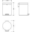 HEWI S-shaped washbasin, modular, without overflow, width...