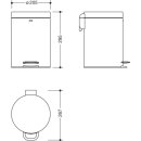 HEWI S-shaped washbasin, modular wo overflow, 850x550mm,...